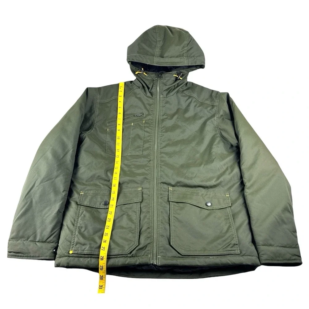 Hard Land Men's Insulated Winter Jacket-OD Green, Size M, Durable Workwear, NWT